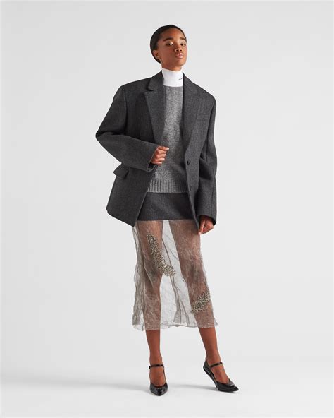 Steel Gray/slate Gray Cloth and mesh midi